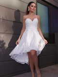Homecoming Dresses A Line Spaghetti Straps Lace Asymmetrical Rjerdress