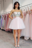 Homecoming Dresses A Line Sweetheart Tulle With Beading Short/Mini Rjerdress