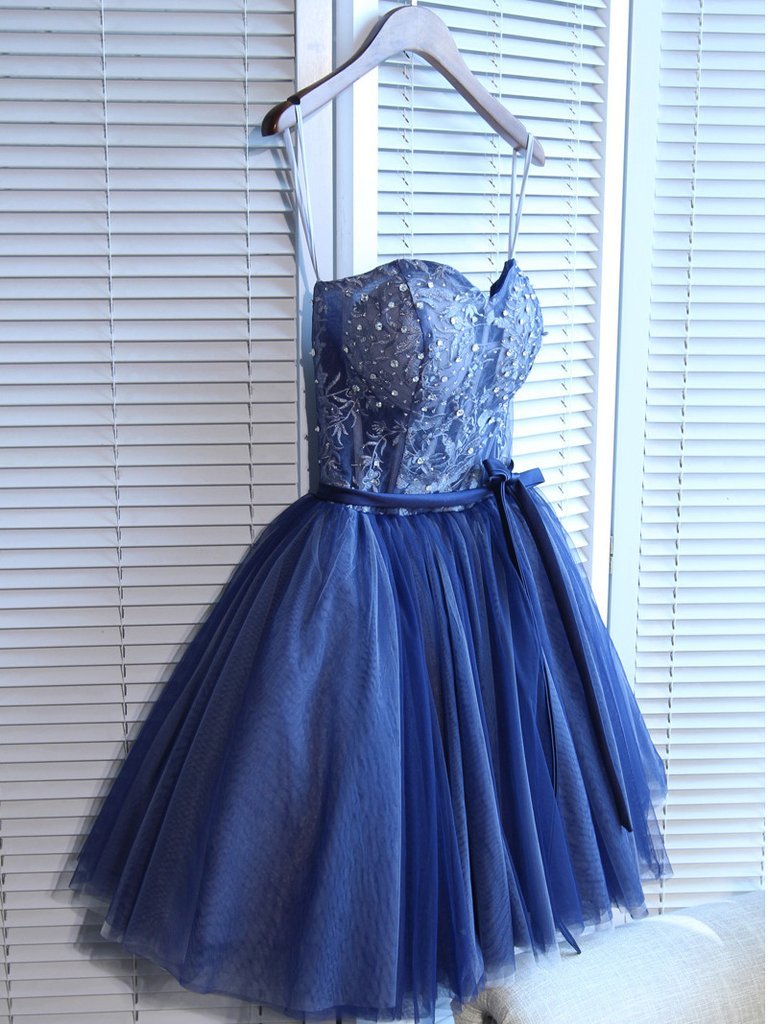 Homecoming Dresses A Line Sweetheart Tulle With Bow Knot Rjerdress