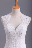 Hot Mermaid/Trumpet Bridal Dresses With Applique & Beads Open Back Rjerdress