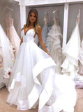 Hot Sale Charming Long V Neck Wedding Dresses Rjerdress