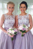 Lace Rustic Chiffon Short Bridesmaid Dresses