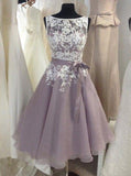 Lace Rustic Chiffon Short Bridesmaid Dresses Rjerdress