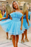 Lovely Cute Strapless Pleated Ruffles Short Homecoming Dress