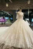 Marvelous Bridal Dresses A Line With Beading Royal LuxuryTrain Mid-Length Sleeves Rjerdress