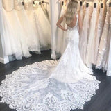 Mermaid Lace Applique Sweetheart Wedding Dresses Long Wedding Dresses 