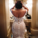 Mermaid Lace Off the Shoulder Tulle Sweetheart Wedding Dresses Bride Dresses UK 