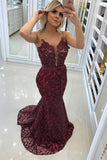 Mermaid Prom Dresses Scoop Lace With Beads And Sash Sweep Train Rjerdress