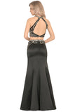 Mermaid Satin Scoop Formal Dresses With Beads&Rhinestones Rjerdress