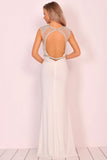 Mermaid Scoop Spandex Formal Dresses With Beads&Rhinestones Rjerdress