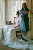 Mermaid Spaghetti Straps Ivory Sweetheart Lace Wedding Dresses