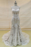 Mermaid Sweetheart Lace Tulle Mermaid Bridal Wedding Dresses RJS231