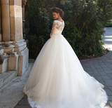 Modest Tulle Country Wedding Dresses For Brides Lace Wedding Gowns Rjerdress