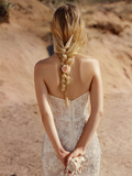 Most Popular Mermaid Halter Lace Appliques Illusion Cheap Wedding Dresses RJS513 Rjerdress