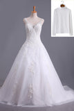Muslim Bridal Dress Sweetheart A Line Court Train With Applique & Sash Beaded Rjerdress