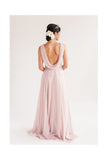 Natural Waist Sleeveless Floor Length Chiffon A-Line/Princess Cowl Neck Bridesmaid Dresses Rjerdress