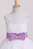 New Arrival A Line Flower Girl Dresses Scoop With Beading Rjerdress