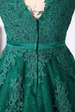New Arrival A Line Scoop Tulle & Appliques Homecoming Dresses With Sash Rjerdress