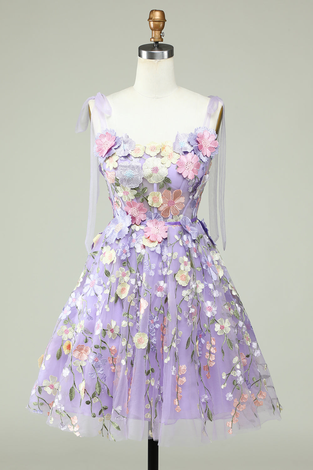 New Arrival A Line Sweetheart Mini Homecoming Dresses With 3D Flower Rjerdress