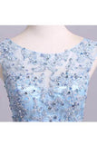 New Arrival Bateau Neckline Embellished Tulle Bodice With Beaded Applique Party Dress Rjerdress