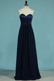 New Arrival Bridesmaid Dresses Sweetheart Chiffon With Satin Bodice A Line Rjerdress