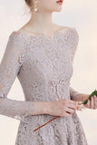 New Arrival Fashion Long Sleeves Temperament Homecoming Dress With Lace Appliques RJS172 Rjerdress