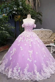 New Arrival Floral Bridal Dresses A-Line Floor Length Lace Up Off The Shoulder With Beads And Appliques RJS786