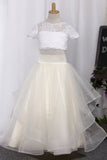 New Arrival Flower Girl Dresses Scoop Two Pieces With Appliques Tulle Rjerdress
