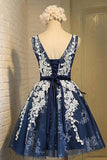 New Arrival Homecoming Dresses A Line Scoop Tulle With Applique Rjerdress