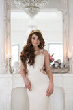 New Arrival Mermaid Scoop Chiffon See-through Wedding Dresses With Applique Rjerdress