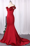 New Arrival Off The Shoulder Satin Mermaid Party Dresses Rjerdress