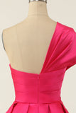 New Arrival One Shoulder A Line Homecoming Cocktail Dresses With Satin Rjerdress