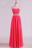 New Arrival Party Dresses Sweetheart Ruched Bodice With Beading Chiffon Rjerdress
