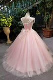 New Arrival Pink Quinceanera Dresses Lace Up With Appliques And Beading Lace Up Rjerdress