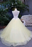 New Arrival Quinceanera Dresses A-Line Lace Up Cheap Price Scoop Neck With Beads And Appliques Rjerdress