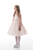 New Arrival Scoop Flower Girl Dresses A Line Tulle With Sash Rjerdress