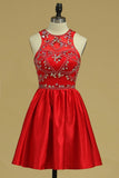 New Arrival Scoop Hoco Dresses A Line Satin Rjerdress