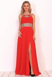 New Arrival Scoop Party  Dresses A Line Chiffon With Beads And Ruffles