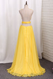 New Arrival Scoop With Ruffles And Slit Party Dresses A Line 30D Chiffon Rjerdress