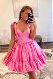 New Arrival Spaghetti Straps Homecoming Dresses A Line Satin