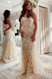 New Arrival Spaghetti Straps Lace Mermaid Prom Dresses With Appliques RJS132 Rjerdress