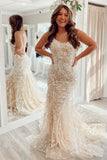 New Arrival Spaghetti Straps Lace Mermaid Prom Dresses With Appliques RJS132 Rjerdress
