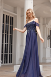 New Arrival Sparkly A Line Off The Shoulder Prom/Mother Of The Bride Dresses With Beaded Rjerdress