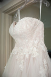 New Arrival Sweetheart A Line Wedding Dresses With Applique Tulle Rjerdress