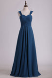 New Arrival Sweetheart Bridesmaid Dresses A Line Chiffon With Ruffles Rjerdress