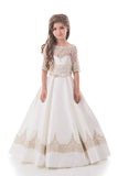 New Arrival Sweetheart Flower Girl Dresses A Line Satin With Jacket Rjerdress