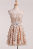 New Arrival Sweetheart Hoco Dresses A Line Lace With Beading Rjerdress