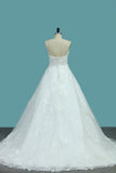 New Arrival Sweetheart Tulle With Applique A Line Bridal Dresses Rjerdress