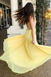 New Chiffon Long Sleeveless Charming Open Back Scoop A-line Beading Prom Dresses RJS23 Rjerdress