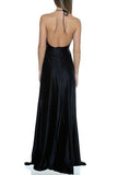 New Fashion Modest Sexy A-Line Burgundy Slit Halter Backless V-Neck Prom Dresses RJS761 Rjerdress